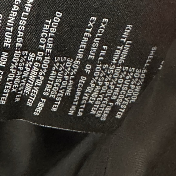 Cole Haan V8208 Men's Black Wool Blend Plush Car Coat Size Large Pockets - Picture 10 of 12